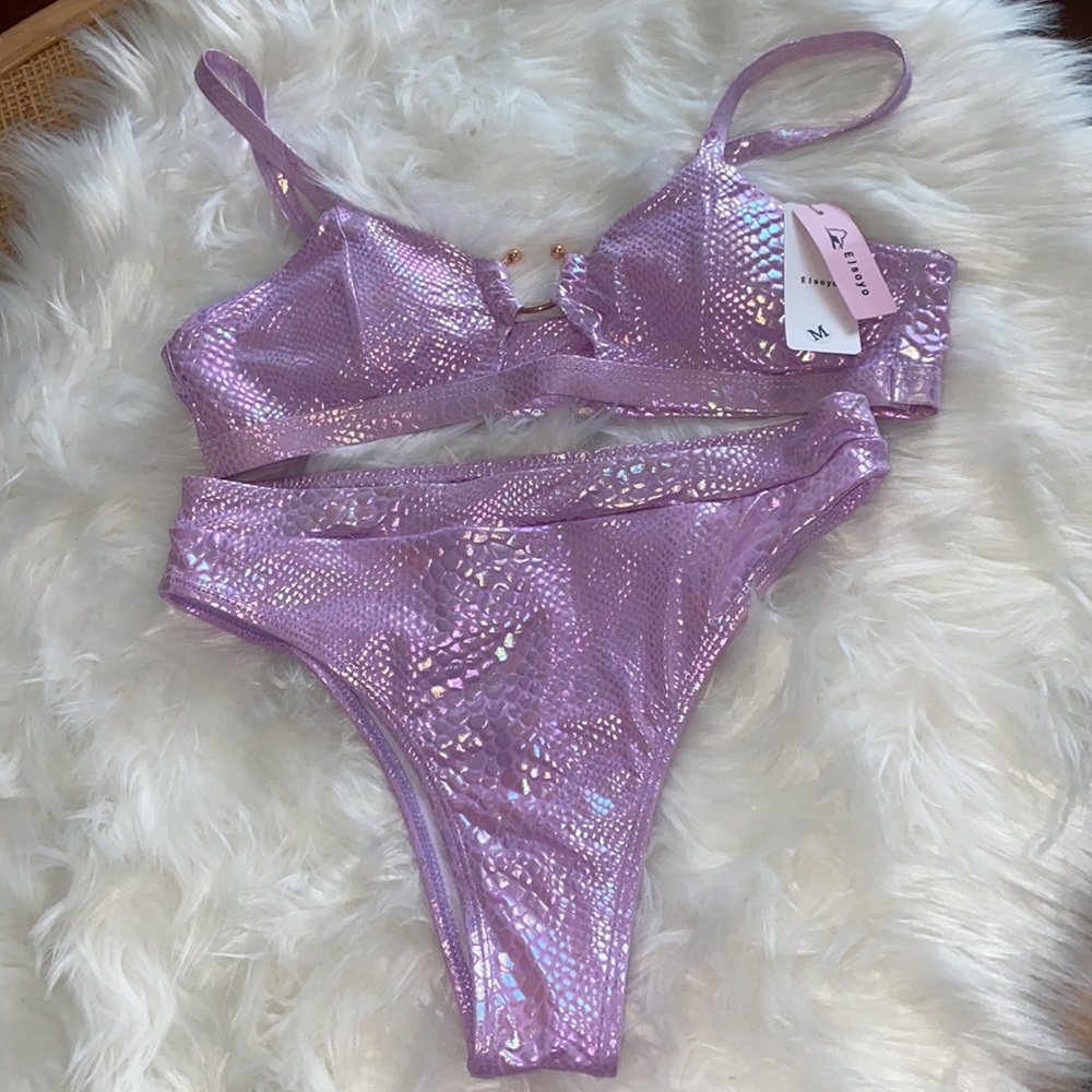 EJsoyo  Bikini Set Purple Size M - Picture 4 of 6